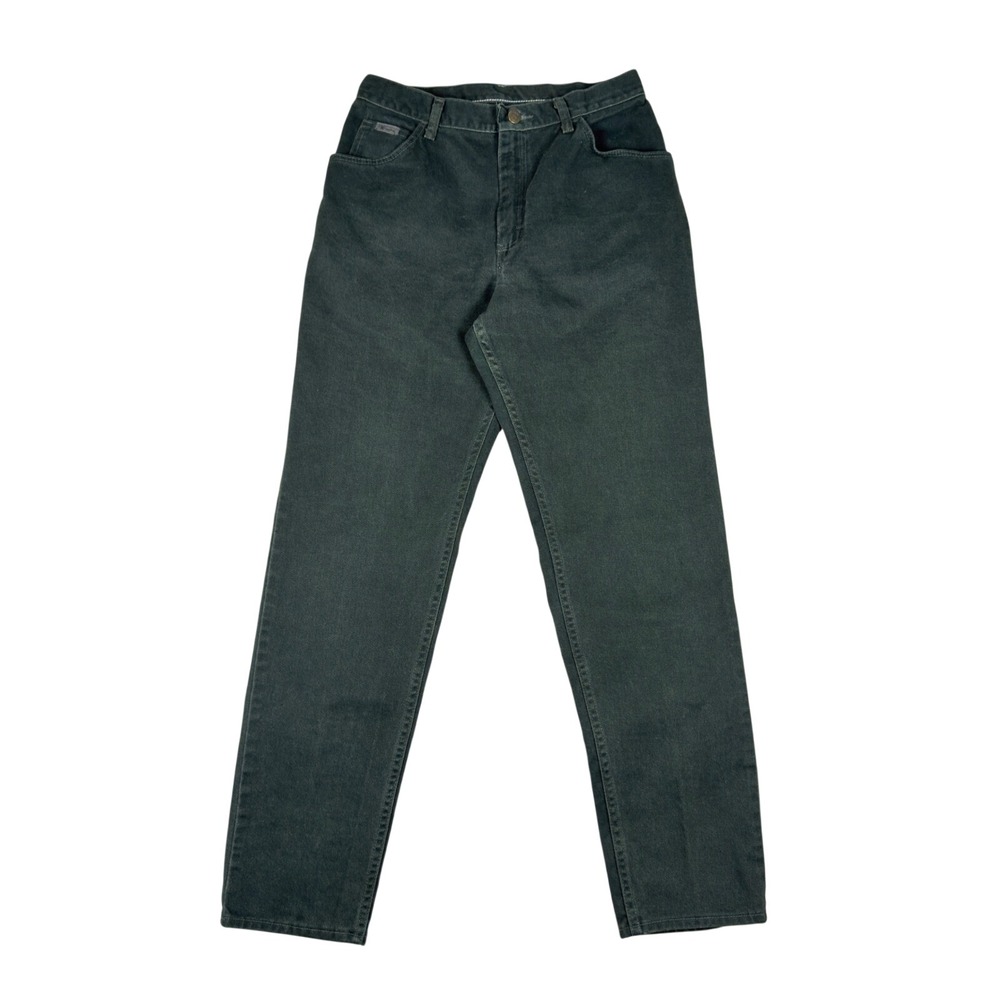 Vtg 80s Wrangler Women's Tapered Jeans Size 10 Dark Green High Rise Mom Jean USA